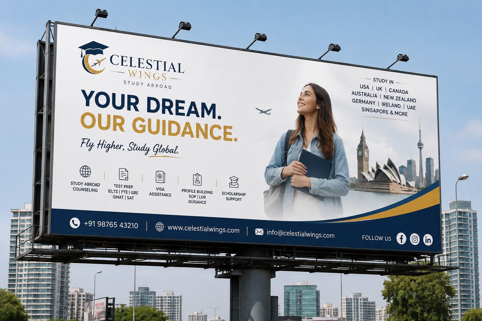 Large-format hoarding and billboard printing for outdoor advertising